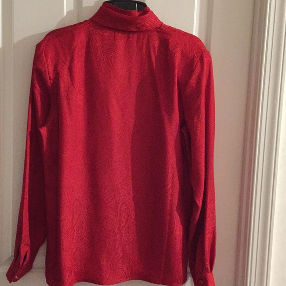 Vintage🥳HP🥳Worthington Red Blouse - Picture 2 of 3